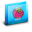 Folder Strawberry Blue Icon 32x32 png